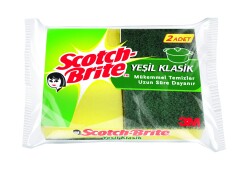 3M SCOTCH BRİTE BULAŞIK SÜNGERİ KLASİK YEŞİL 2'Lİ - 