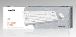 A4 Tech F1010 Q Usb Beyaz Fn-Mm Klv+Optik Mouse Set - 1