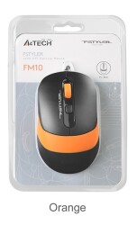 A4 Tech Fm10 Usb Fstyler Turuncu Optik 1600 Dpı Mouse - A4TECH