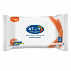 ACTİVEX ANTİBAKTERİYEL ISLAK HAVLU 56'LI - 