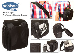 Addison 300204 Siyah Profesyonel Kamera Çantası - 1