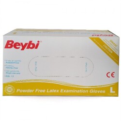 BEYBİ LATEX MUAYENE ELDİVENİ PUDRASIZ L 100'LÜ - BEYBi