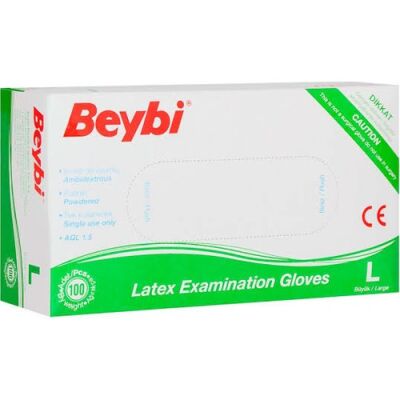 BEYBİ LATEX PUDRALI MUAYNE ELDİVENİ 100'LÜ L - 1