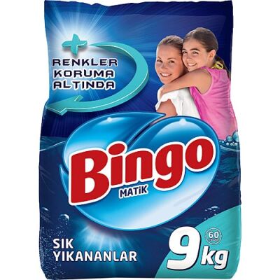 BİNGO MATİK TOZ DETERJAN 9 KG + - 1