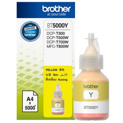 Brother BT5000Y Yellow Sarı 5.000 Sayfa Şişe Mürekkep DCP-T300-310-500-510-700-710 MFC-T800-810 - 1