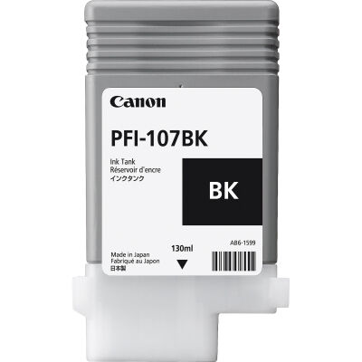 Canon PFI-107BK Black Siyah Plotter Kartuş IPF770-775 - 1