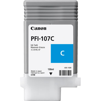 Canon PFI-107C Cyan Mavi Plotter Kartuş IPF770-775 - 1