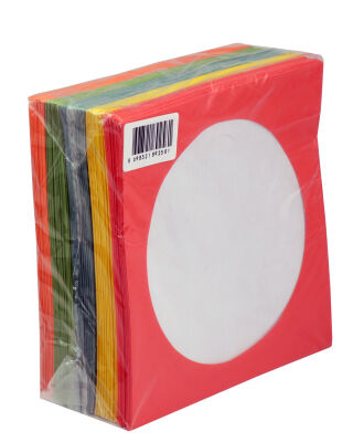 CD&DVD Zarfı Renkli 80gr 100 lü Paket Pencereli (Kırmızı,Sarı,Yeşil,Mavi,Turuncu) - 1