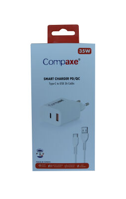 Compaxe CTA-200CA PD+QC 3.0 35W Ev Şarj Kafa - 1