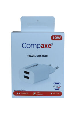 Compaxe CTA-521D 5.2.1a 2USB 10W Usb Ev Şarj Kafa - 1