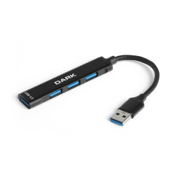 Dark Dk-Ac Usb310 Siyah Connect Master X4 USB 3.0 - 4 Port USB 3.0 Hub - DARK