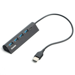 Dark DK-AC-USB346 USB Type-A to 1xUSB-C Charge 4 Port USB2.0 HUB - DARK