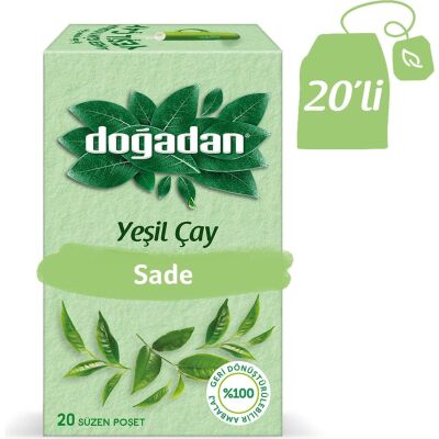 DOĞADAN YEŞİL ÇAY SADE BİTKİ ÇAYI 20Lİ - 1