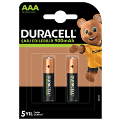 Duracell 900 Mah Şarjlı İnce Pil 2'li - AVES
