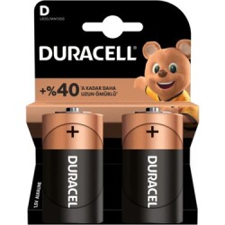 Duracell D Büyük Pil 2'li Kart - AVES