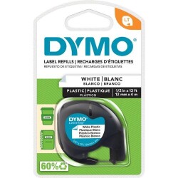 DYMO LETRATAG PLASTİK ŞERİT 12X4M BEYAZ 59422 - 