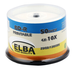 Elba Blu-Ray BD-R 10X 25GB 50Lİ Cake Box Prıntable - ELBA