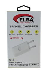 Elba Elb08 5W 1.2A Hızlı Şarj Akıllı Koruma Usb EV Şarj Kafa - ELBA