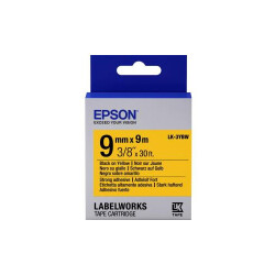 Epson LK-3YBW Strong Sarı Üzeri Siyah 9MM 9Metre Etiket - EPSON