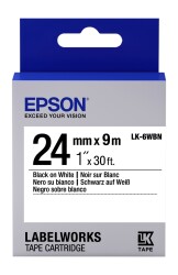 Epson LK-6WBN Standard Siyah Üzeri Beyaz 24MM 9Metre Etiket - EPSON