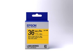 Epson LK-7YBP Pastel Sarı Üzeri Siyah 36MM 9Metre Etiket - EPSON