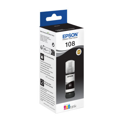 Epson T09C1 108 Black Siyah Şişe Mürekkep T09C14A L18050-L8050 - 1