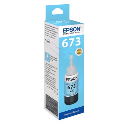 Epson T6735 Light Cyan Açık Mavi Şişe Mürekkep T67354A - 1