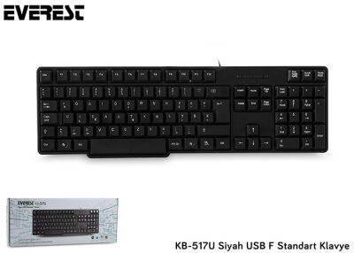 Everest KB-517UF Siyah USB F Standart Klavye - 1