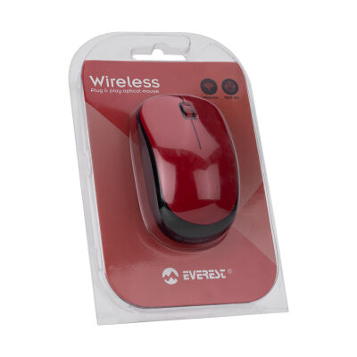 Everest SM-833 Usb Siyah-Kırmızı 1200dpi Optik Kablosuz Mouse - 1