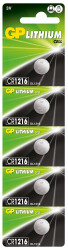 Gp CR1216-C5 3V Lityum Düğme Pil 5'li Paket - GP