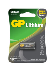 GP CR123A 3V Lityum Tekli Paket Pil (GPCR123A-U1) Fotoğraf Makinesi Pili - GP