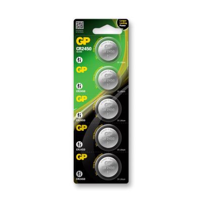 GP CR2450-C5 3V Lityum Düğme Pil 5'li Paket - 1