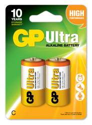 GP LR14 Orta Boy Ultra Alkalin Pil 2'li Paket GP14AU-U2 C Boy - GP