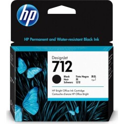HP 712 Black Siyah 80ML Plotter Kartuşu 3ED71A - HP