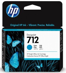 HP 712 Cyan Mavi 29ML Plotter Kartuşu 3ED67A - HP