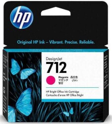 HP 712 Magenta Kırmızı 29ML Plotter Kartuşu 3ED68A - HP