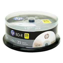 HP Blu-Ray BD-R 6X 25GB 25Li Cake Box Printable - HP