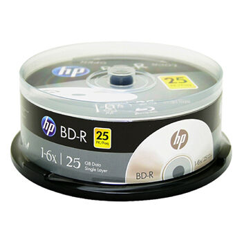 HP Blu-Ray BD-R 6X 25GB 25Li Cake Box Printable - 1