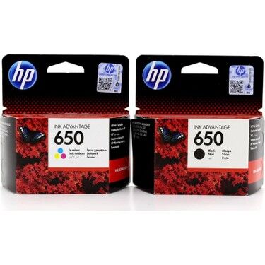 HP CZ101AE + CZ102AE 650 Siyah + Renkli Kartuş Seti - 1