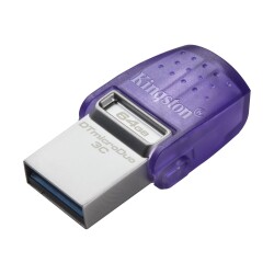 Kingston DTDUO3CG3-64GB DataTraveler microDuo 3C 200MB-s dual USB-A + USB-C Flash Bellek - 1