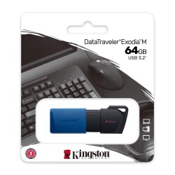 Kingston DTXM-64GB 64GB USB3.2 Gen 1 DataTraveler Exodia M (Black + Blue) Flash Bellek - 2