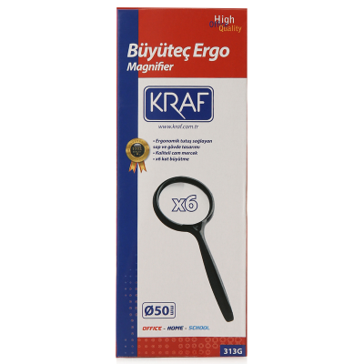 KRAF BÜYÜTEÇ ERGO 50MM 6x 313G - 2