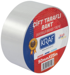 KRAF ÇİFT TARAFLI BANT 50MMX25M 2550G - Kraf