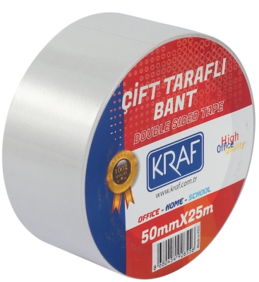 KRAF ÇİFT TARAFLI BANT 50MMX25M 2550G - 2