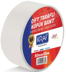 KRAF ÇİFT TARAFLI KÖPÜK BANT 50MMX5M 5050G - Kraf