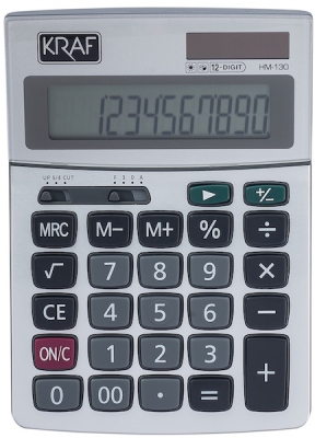 KRAF HESAP MAKİNESİ MASAÜSTÜ 12 HANE HM-130 - 1