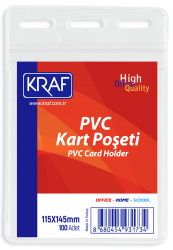 KRAF KART POŞETİ PVC 115x145 MM 100 LÜ - Kraf
