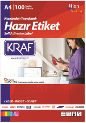 KRAF LASER ETİKET KF-2102 210 x 148.5 MM - Kraf