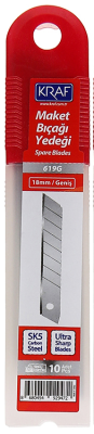 KRAF MAKET BIÇAĞI YEDEĞİ GENİŞ ULTRA KARBON ÇELİK SK5 100 LÜ 619G - 2