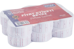 KRAF MOTEX ETİKET 12x21 MM BEYAZ ÇİZGİLİ - 2